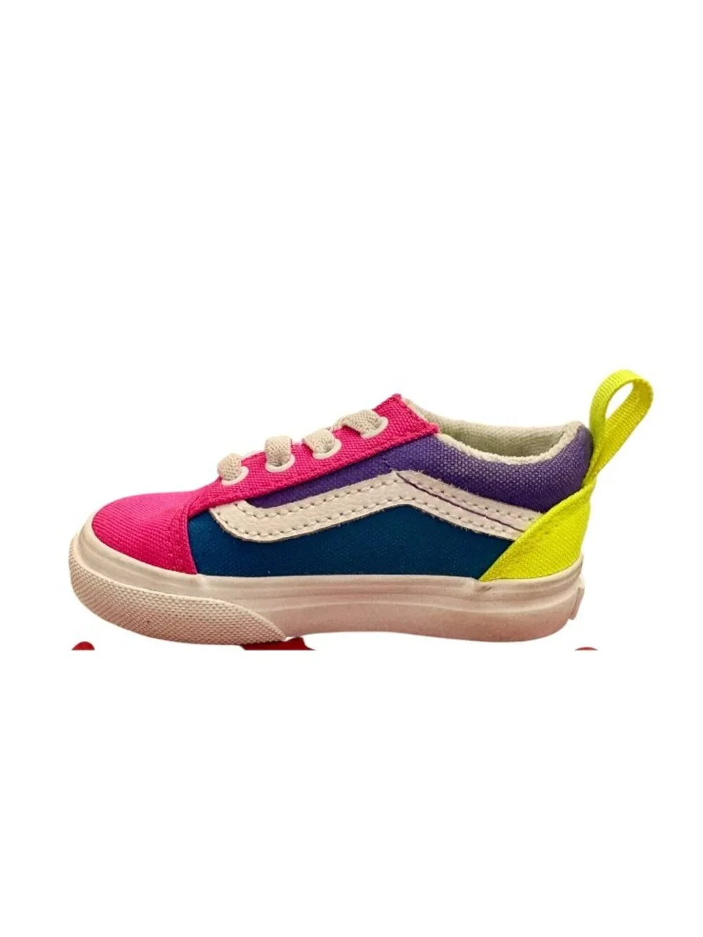 Vans Old Skool Elastic Toddler ColorBlock SlipOn Neon Multicolor Shoes Sz 5.0T - Picture 8 of 14